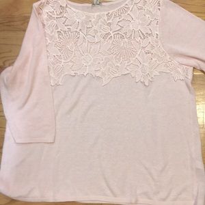 My camera doesn’t do justice to the color or sweater. It is a beautiful pink.